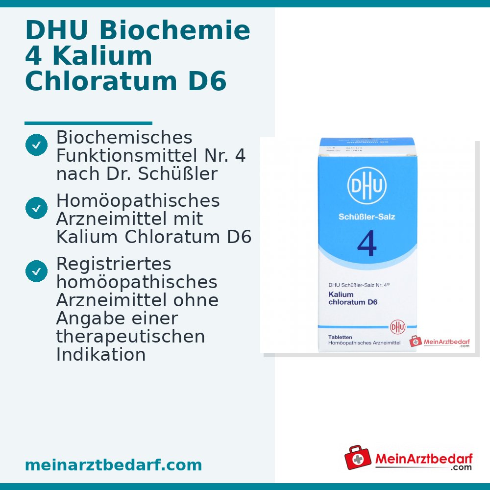 DHU Biochemie 4 Kalium Chloratum D6 Tabletten, 200 st.