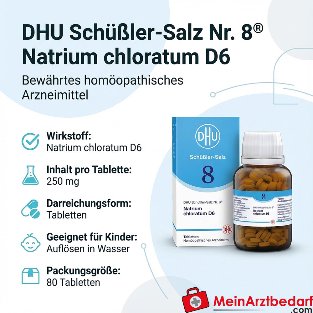 DHU Schüßler-Salz Nr. 8 Natrium chloratum D6 250 mg Tabletten 80 Stück