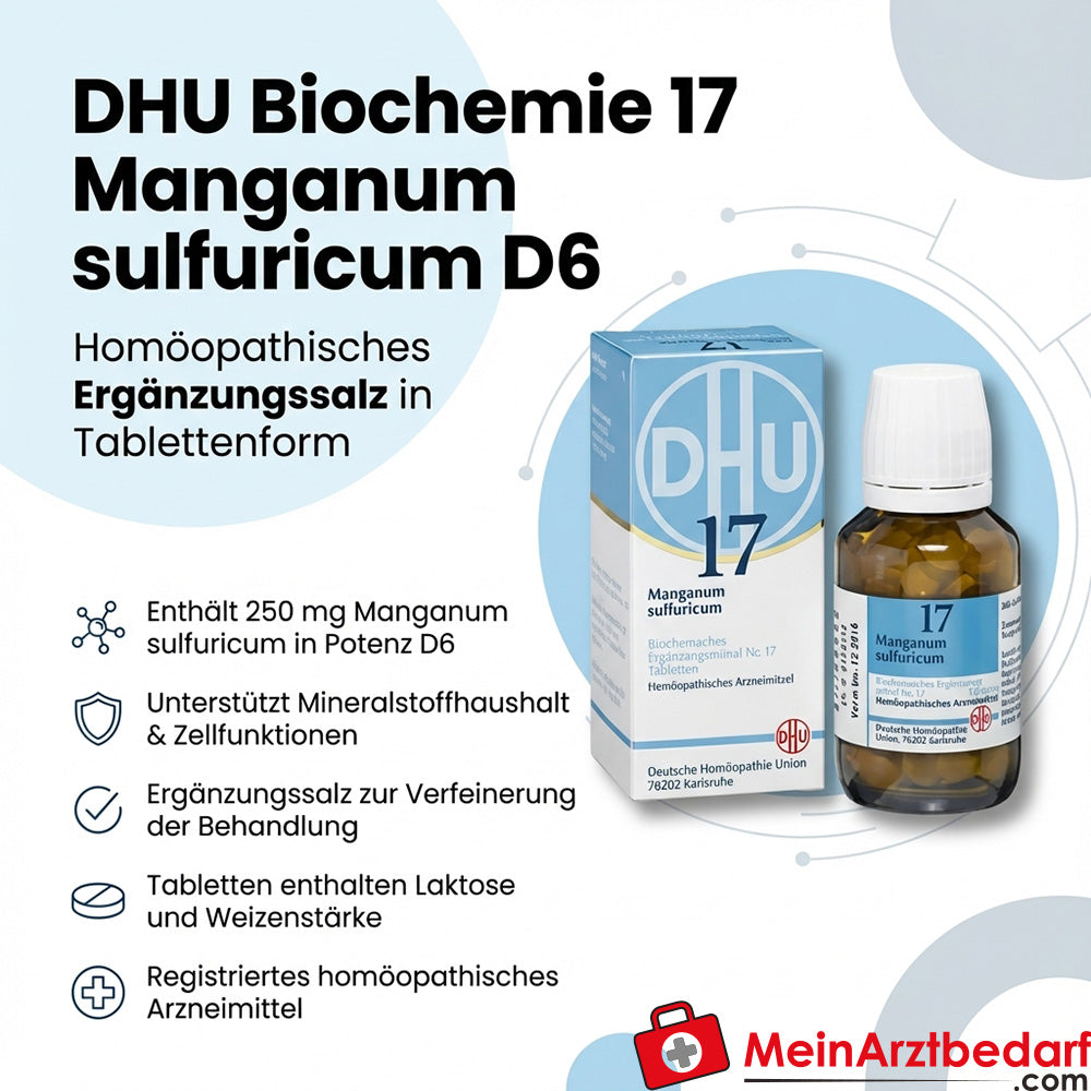 DHU Biochimie 17 Manganum sulfuricum D6 250 mg Comprimés