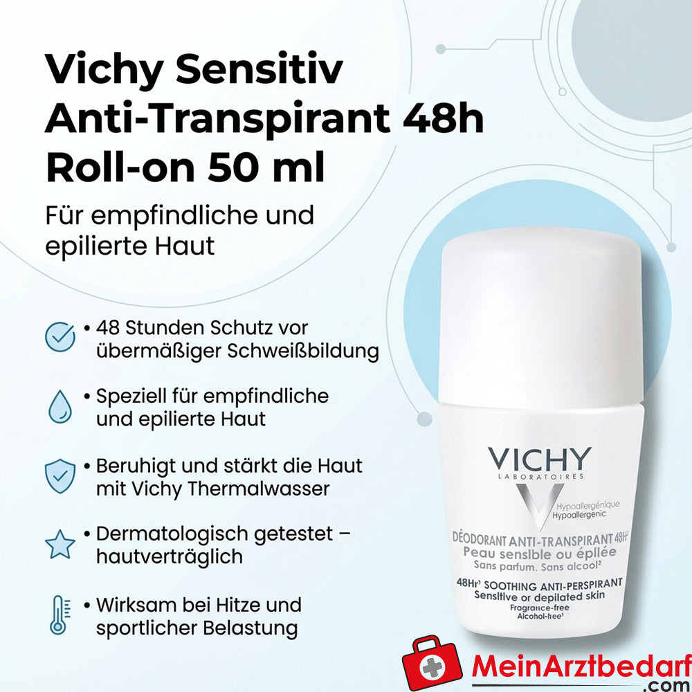 Vichy Sensitiv Anti-transpirant 48h Dialuminiumchloride Pentahydroxide Roll-on 50 ml