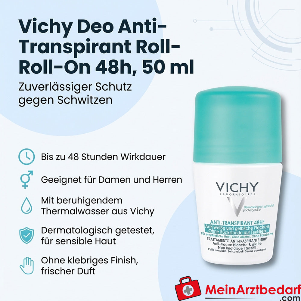Vichy Deo Anti-Transpirant Aluminiumchlorhydrat Roll-On 48h 50 ml