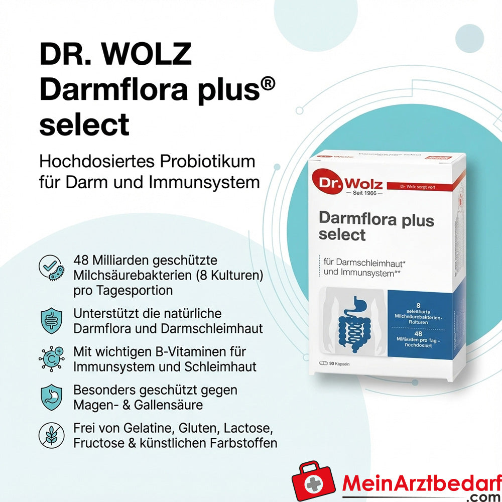 Dr. Wolz Darmflora plus® select Probiotikum 48 Mrd. KBE Kapseln 80 St.