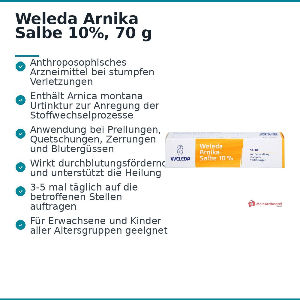 Weleda Pommade à l'arnica 10 %, 70 g