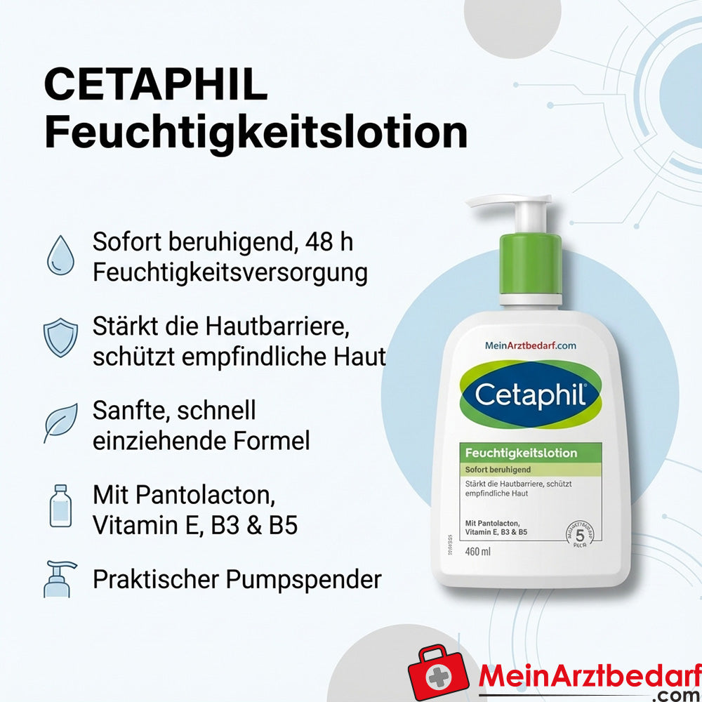 CETAPHIL Loción Hidratante 48h Loción 460 ml sin perfume para pieles secas y sensibles