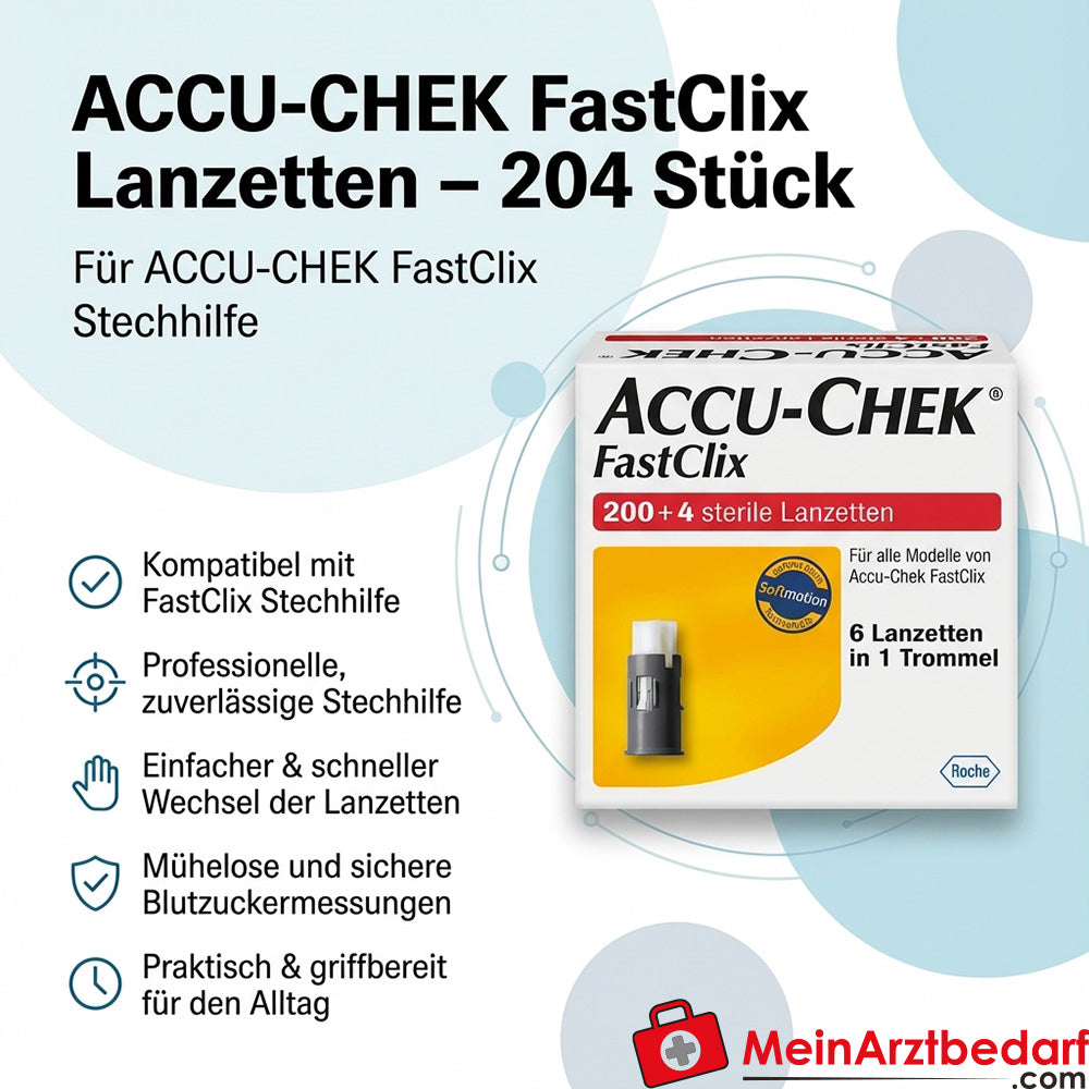 ACCU-CHEK FastClix Lanzetten 204 Stück für FastClix Stechhilfe