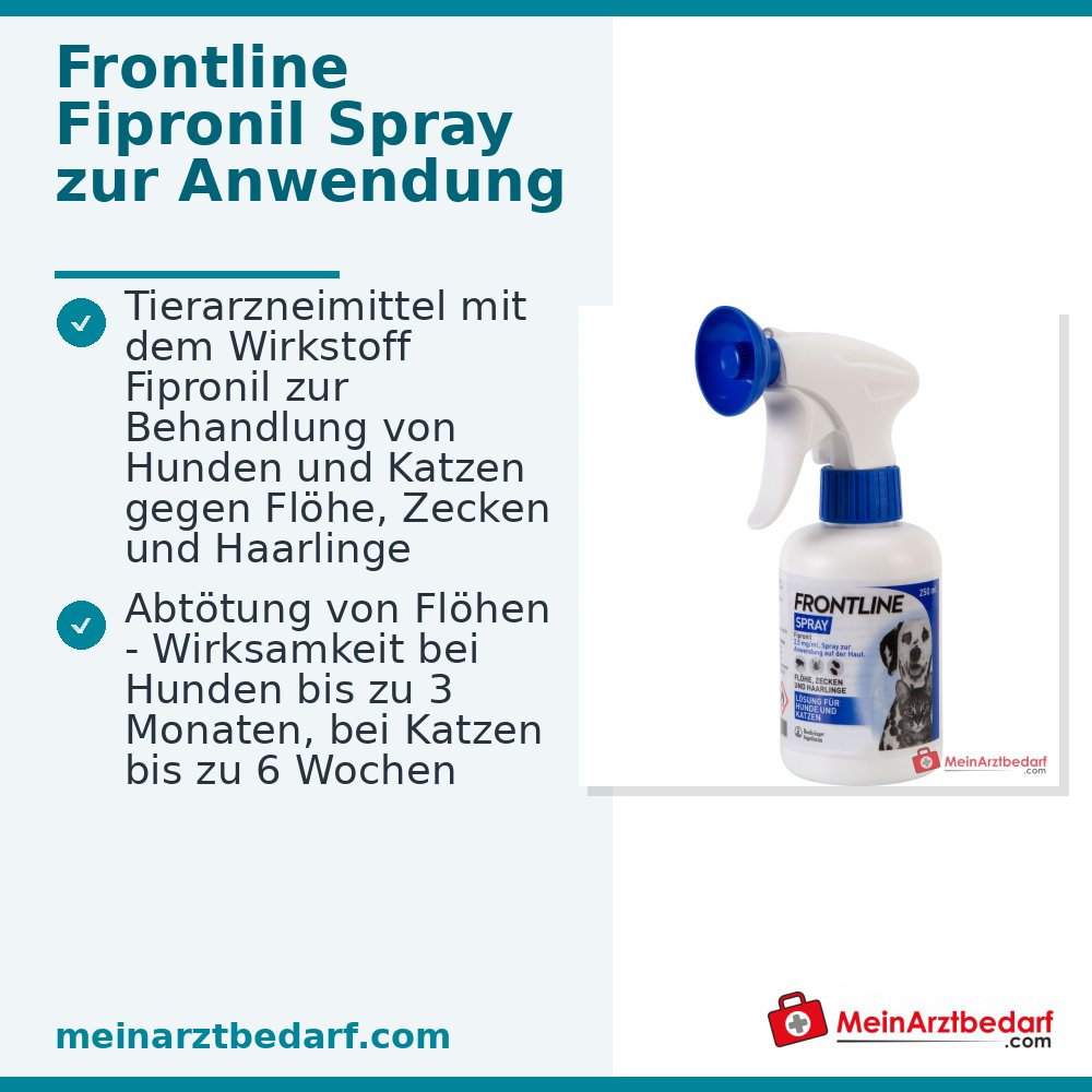 Frontline Fipronil Spray per applicazione cutanea per cani e gatti, 250 ml