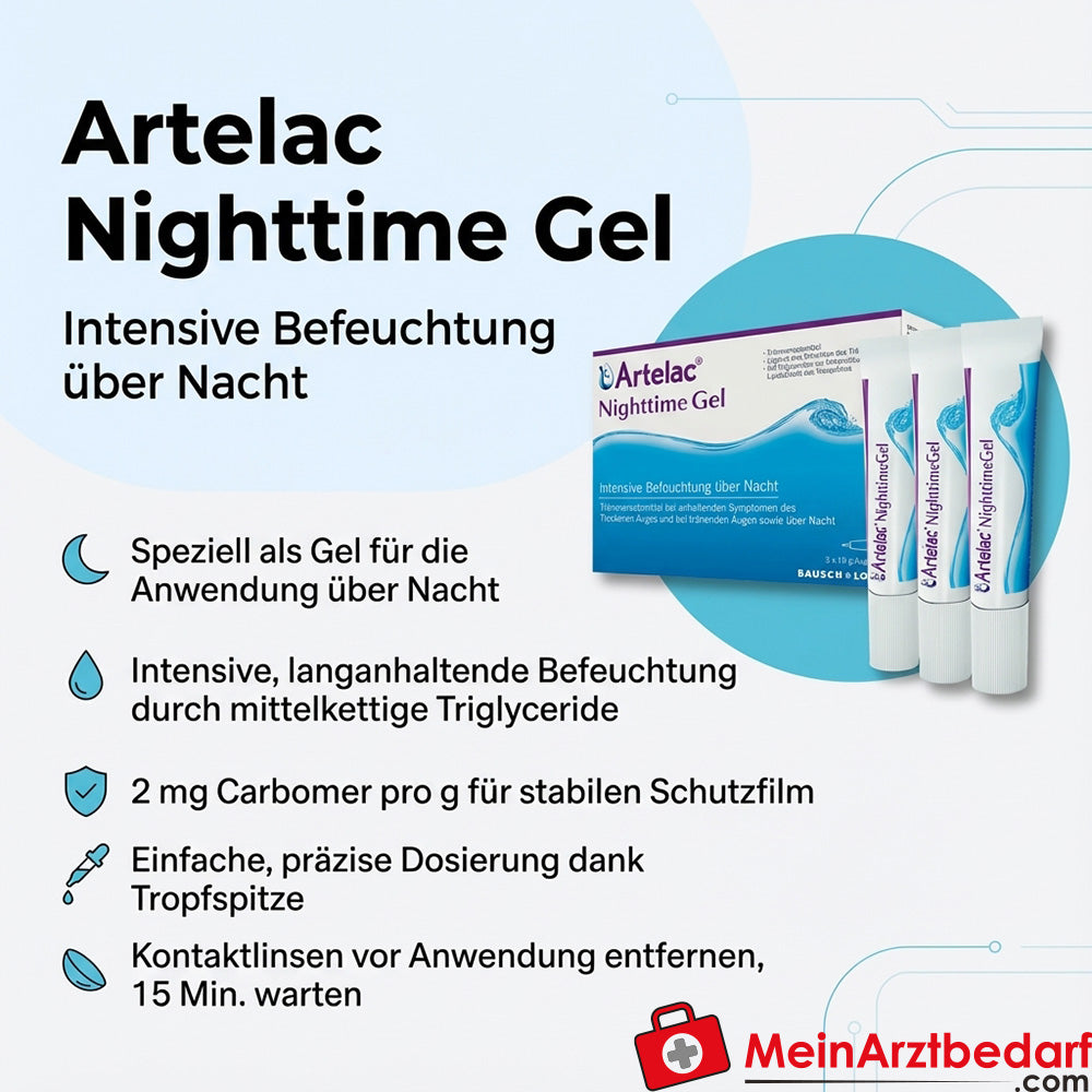 Artelac Nighttime Gel Carbomer 2 mg/g mit mittelkettigen Triglyceriden 30 g