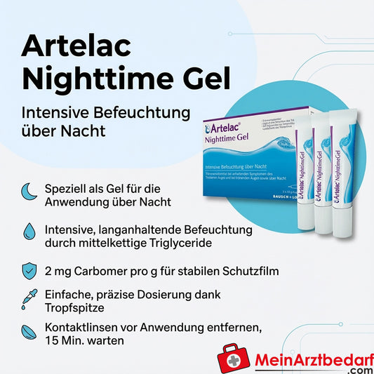 Artelac Gel notturno Carbomer 2 mg/g con trigliceridi a catena media 30 g