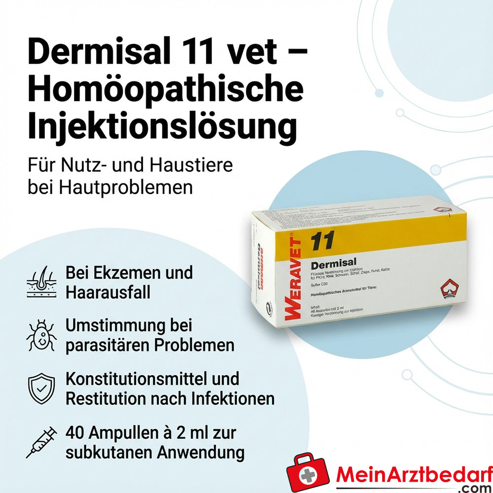 Weravet Dermisal 11 vet Sulfur C30 199,1 mg Injektionslösung 4 x 10 x 2 ml