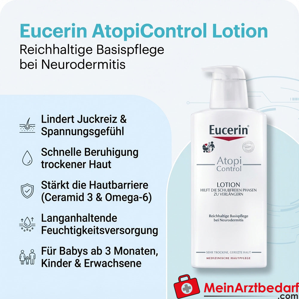 Eucerin AtopiControl Balsam z ceramidem 3 400 ml - łagodzi atopowe zapalenie skóry
