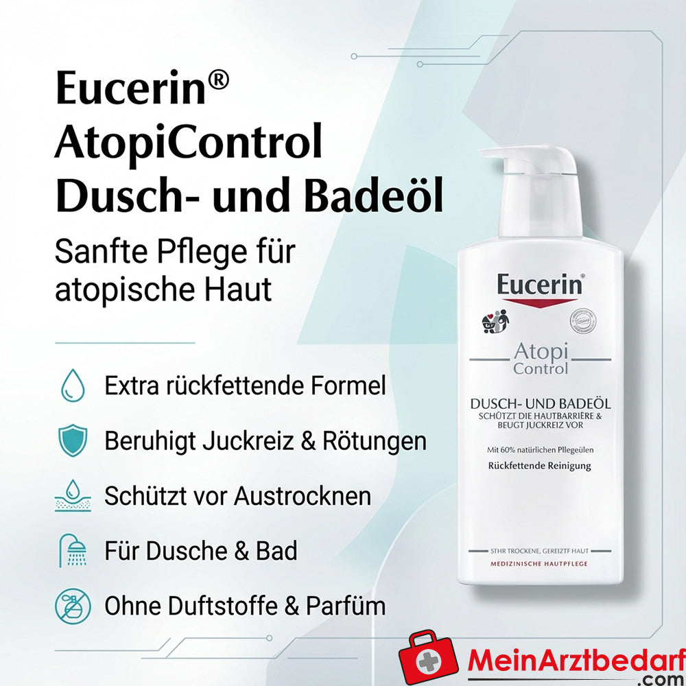 Eucerin AtopiControl Olejek pod prysznic i do kąpieli 400 ml bezzapachowy