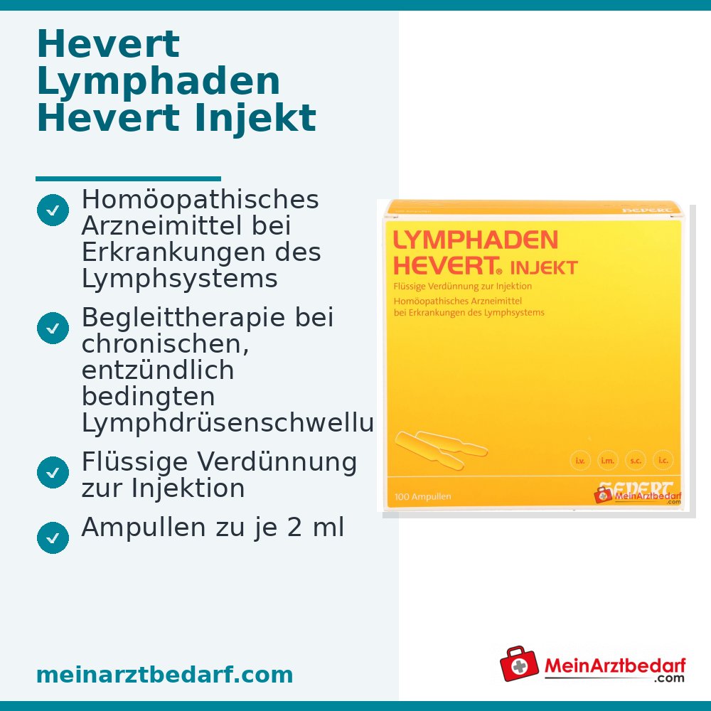 Ampollas Hevert Lymphaden Injekt, 100 uds.