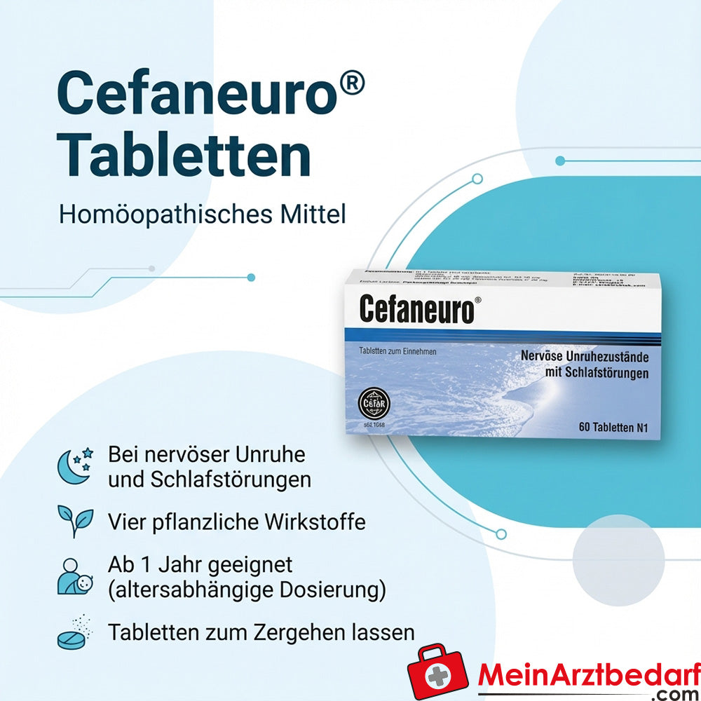 Cefaneuro comprimés (Gelsemium/Avena sativa/Strychnos/Passiflora) 30 mg, 20 comprimés