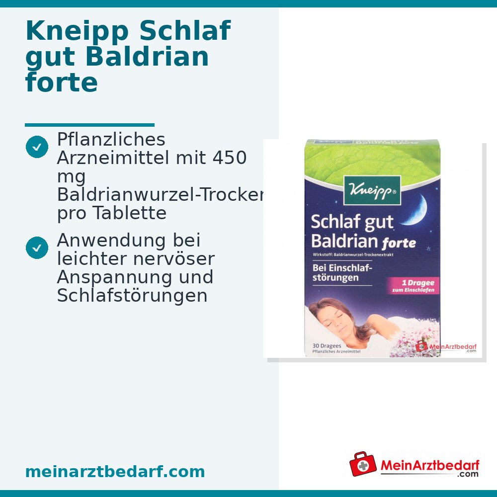 Kneipp Sleep Well Valerian forte 450 mg di radice di valeriana estratto secco compresse rivestite