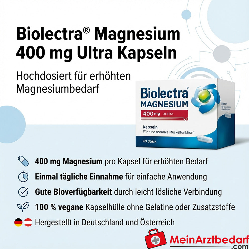 Biolectra Magnesium 400 mg ultra Kapseln 40 Stück