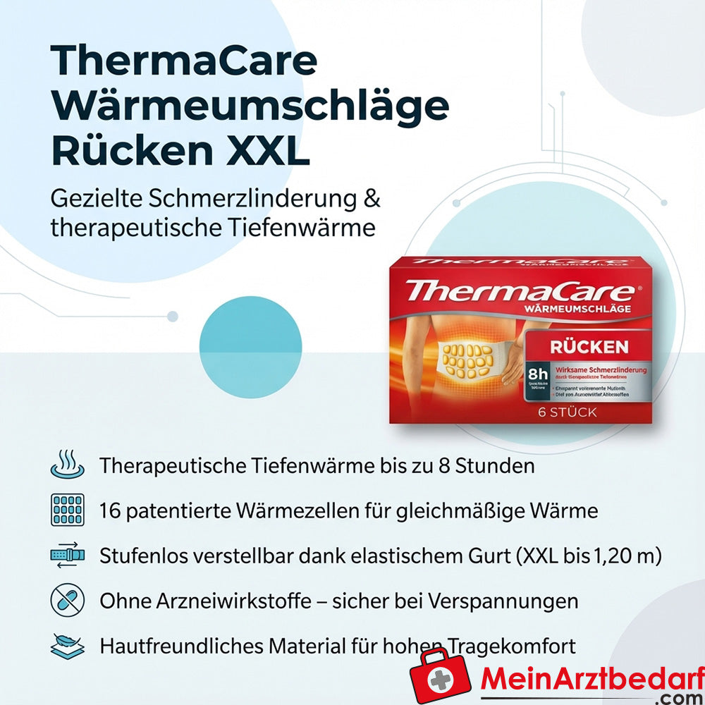ThermaCare fasce termiche dorsali XXL 1,20 m 8 ore 6 pezzi