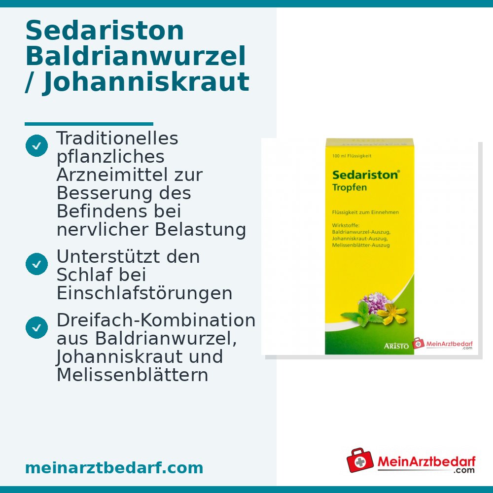 Sedariston Tropfen Auszüge aus Baldrian, Johanniskraut und Melisse