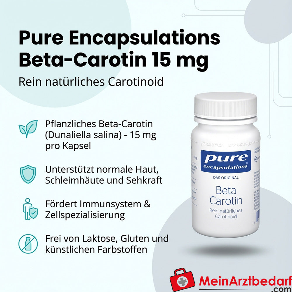 Pure Encapsulations Bètacaroteen (Dunaliella salina) 15 mg Capsules 30 Capsules