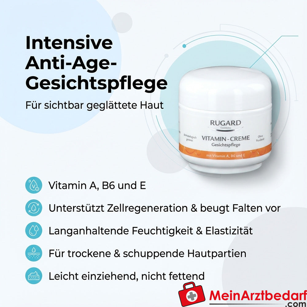 RUGARD Vitamin-Creme Anti-Age mit Vitamin A B6 E, Creme 100 St.