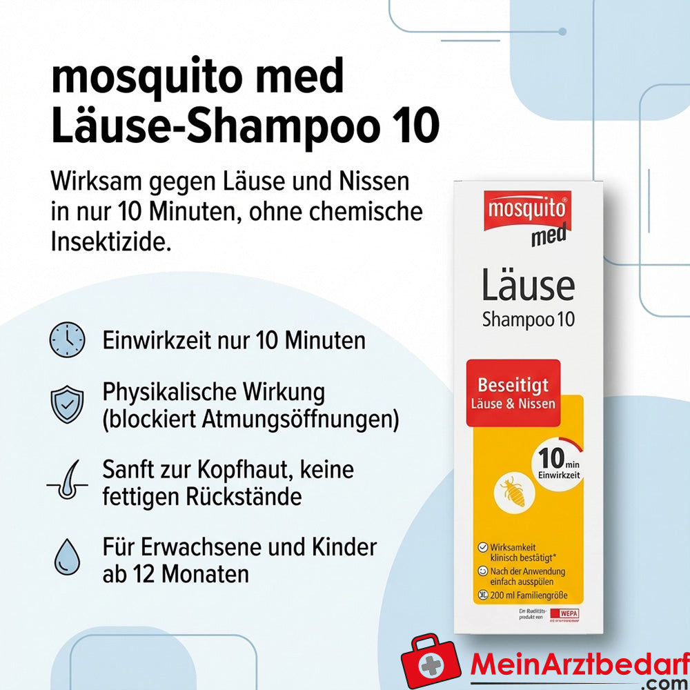 muggen med Luizenshampoo 10 Paraffineshampoo