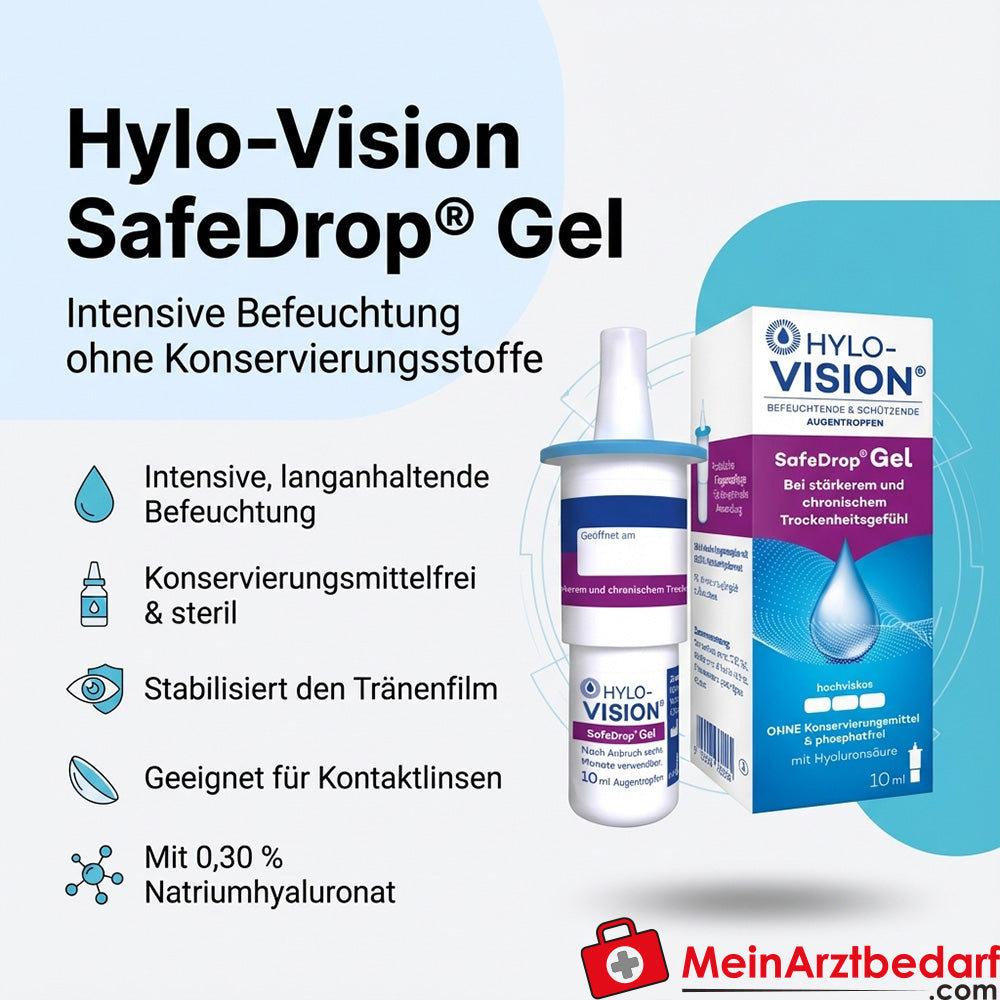 Hylo-Vision SafeDrop gel ocular hialuronato sódico 0,3% 10 ml