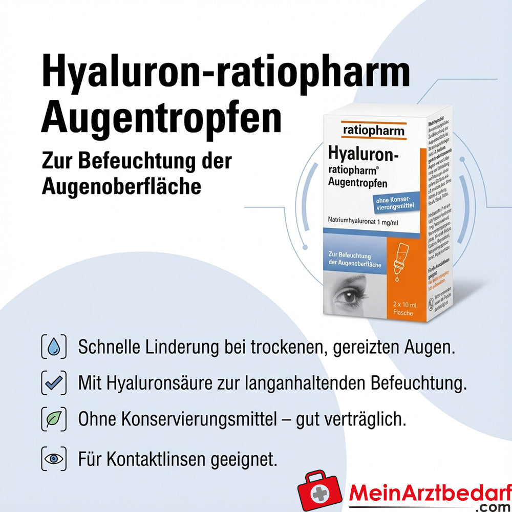 Hyaluron-ratiopharm collirio Acido ialuronico 1 mg 20 ml