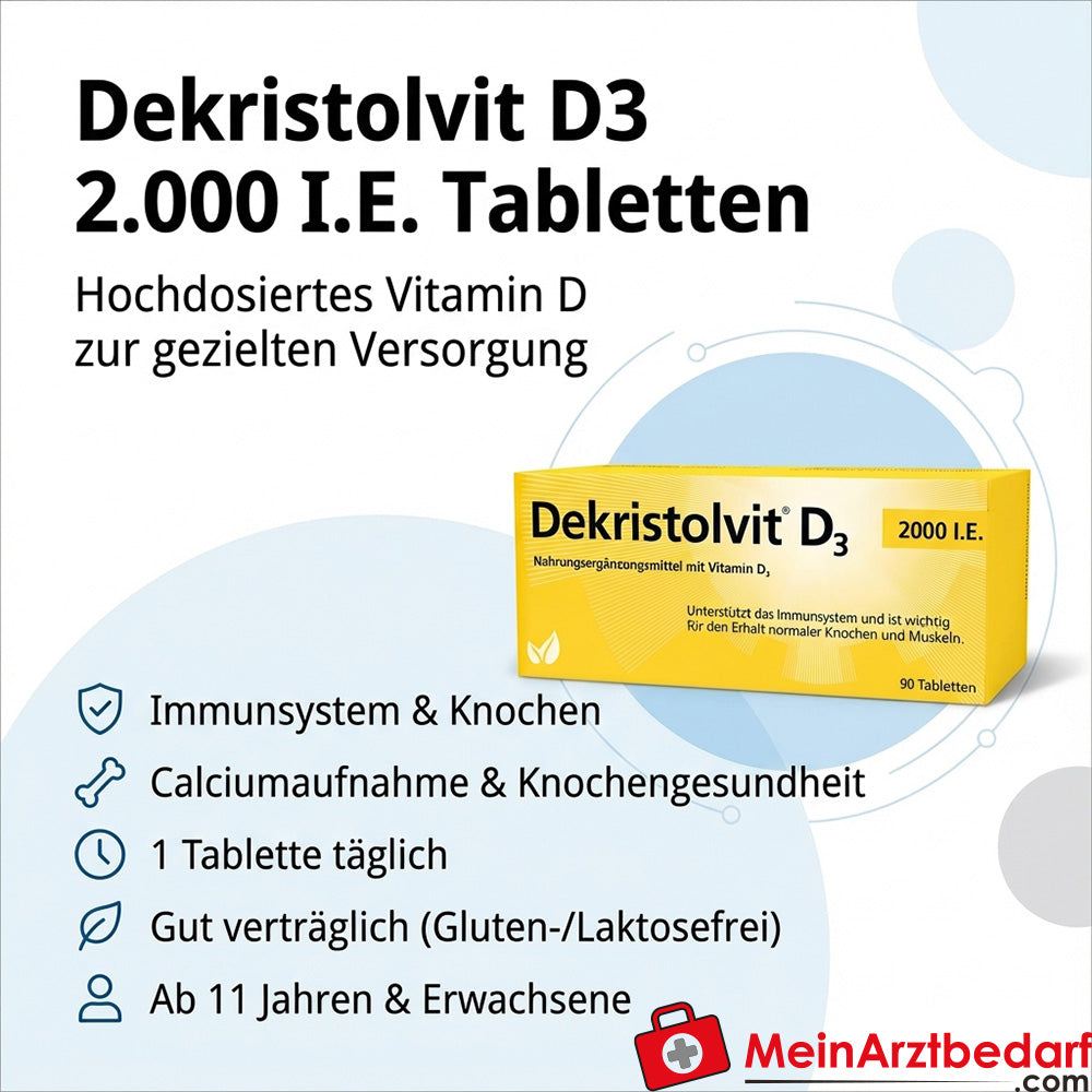 Hübner Dekristolvit D3 2.000 I.E. Tabletten 90 Stück