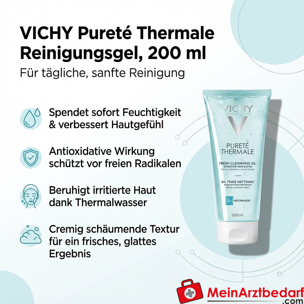 VICHY Gel limpiador Pureté Thermale, hidratante 200 ml