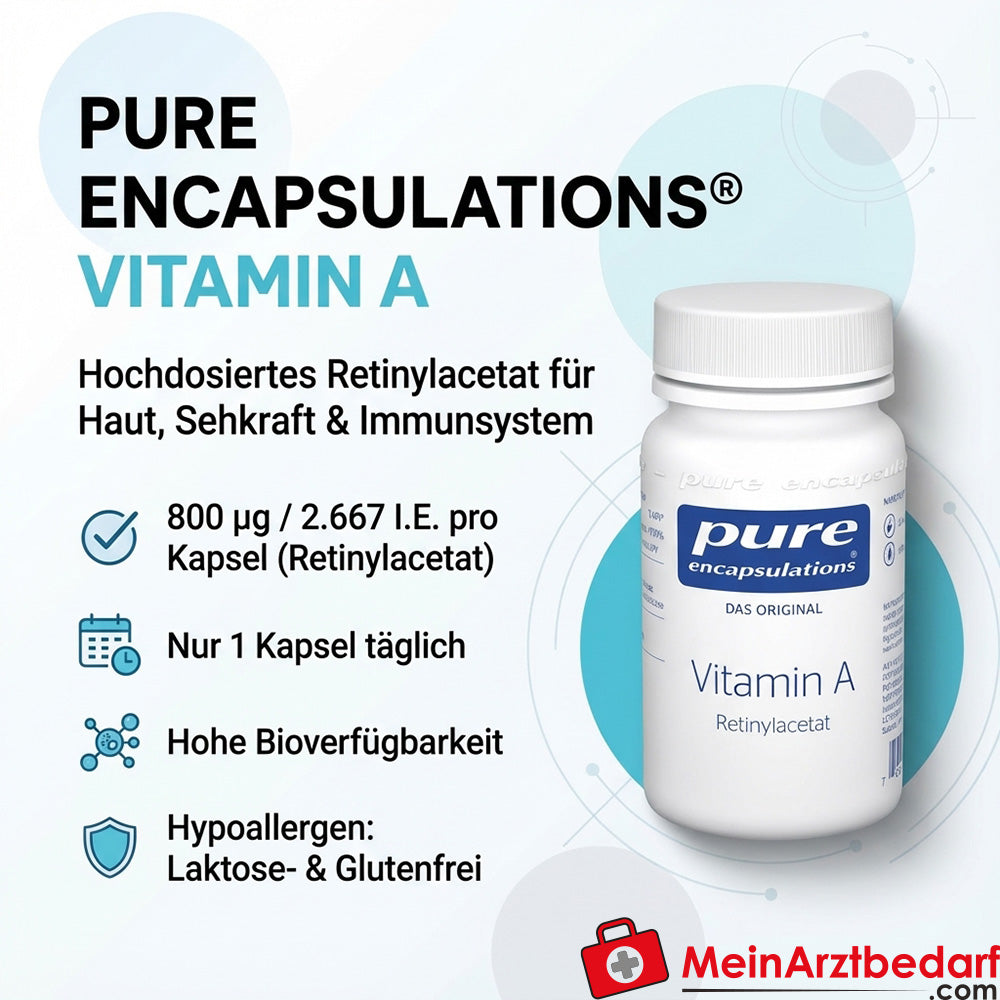 Pure Encapsulations® Vitamine A (retinylacetaat) 800 µg capsules 60 capsules