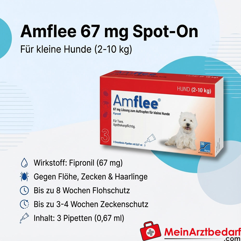 Amflee 67mg Lösung für Hunde (2-10 kg) 3 St