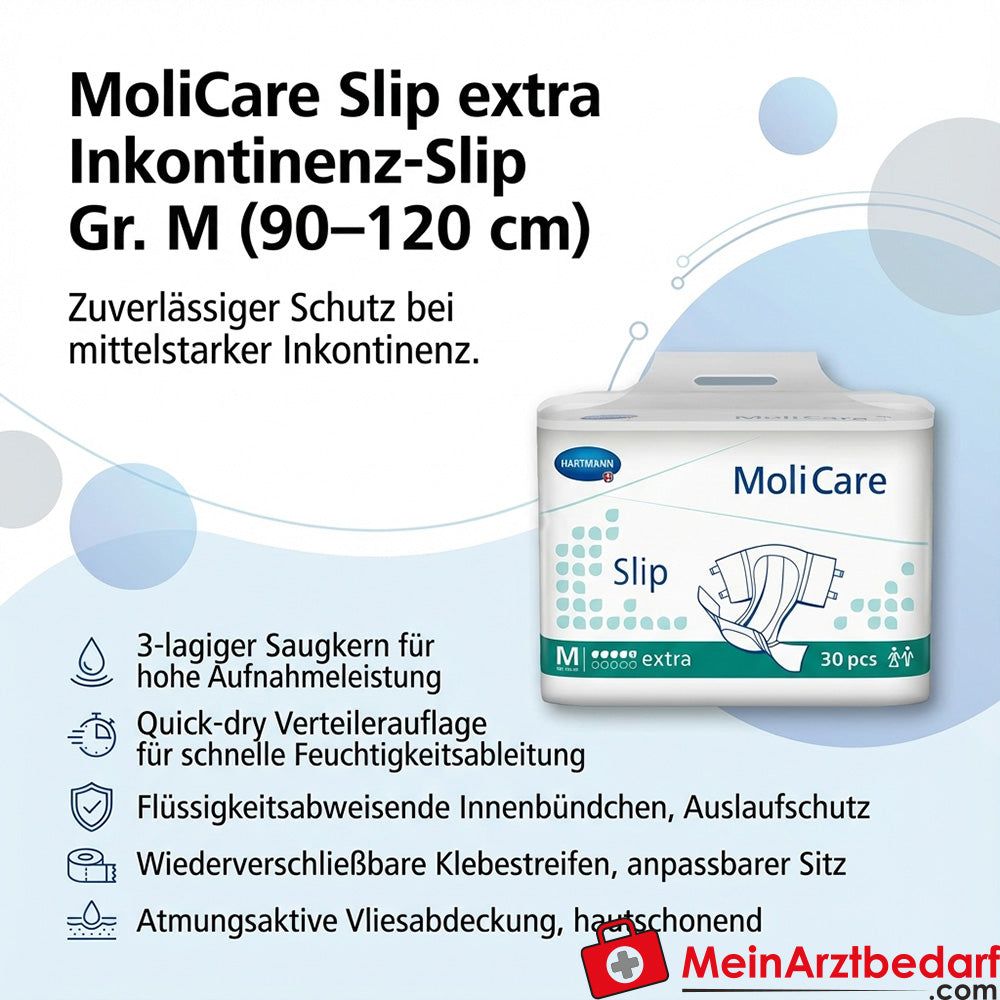 MoliCare Slip extra Inkontinenz-Slip Gr. M (90–120 cm) atmungsaktiv dermatologisch getestet