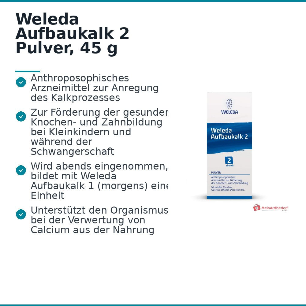 Weleda Opbouwkalk 2 Poeder, 45 g