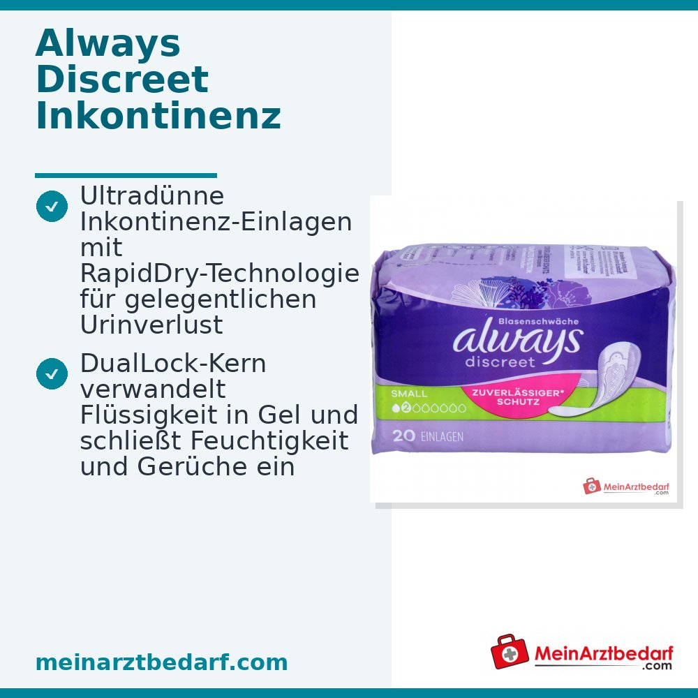 Always Discreet incontinentie-inleggers Small OdourLock individueel verpakt