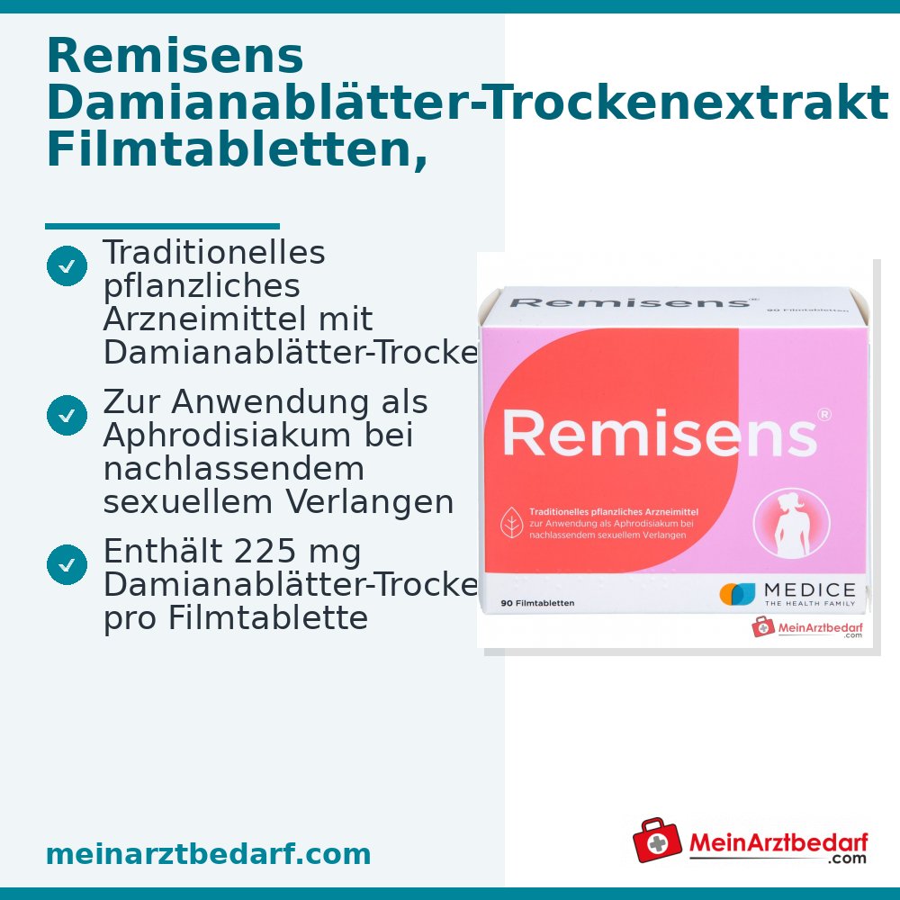 Remisens filmomhulde tabletten 225 mg damiana blad droog extract 30 stuks