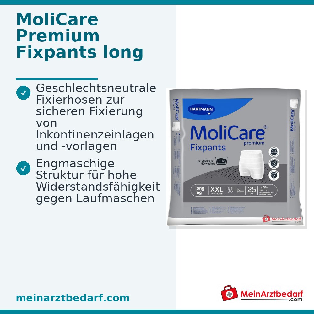 MoliCare Fixpants lange broekspijpen incontinentie maat XXL wasbaar tot 50x 60°C met natheidsindicator