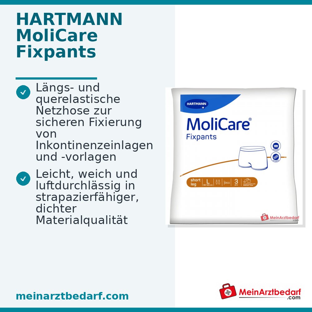 MoliCare® Fixpants korte broekspijpen mesh maat L (80-120 cm) niet-steriel medisch hulpmiddel klasse I