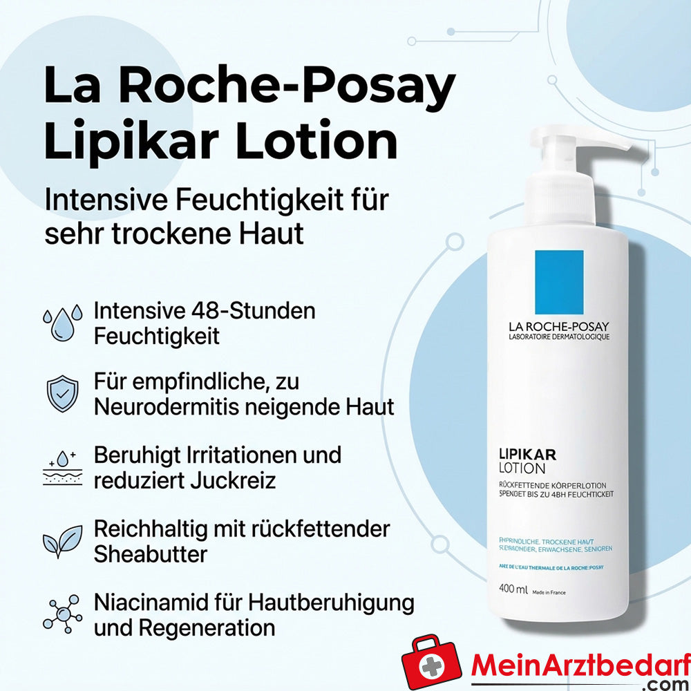 La Roche Lipikar loción corporal con niacinamida y manteca de karité 400 ml