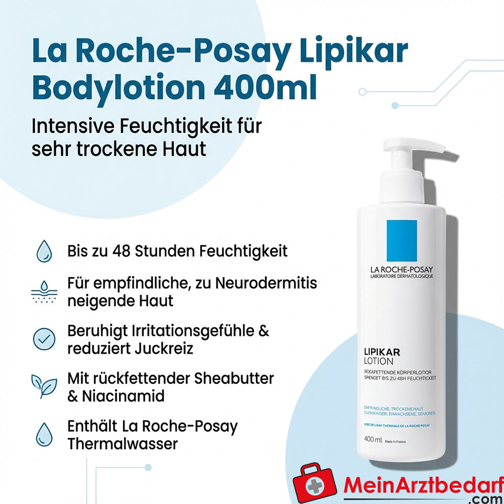 La Roche Lipikar loción corporal con niacinamida y manteca de karité 400 ml