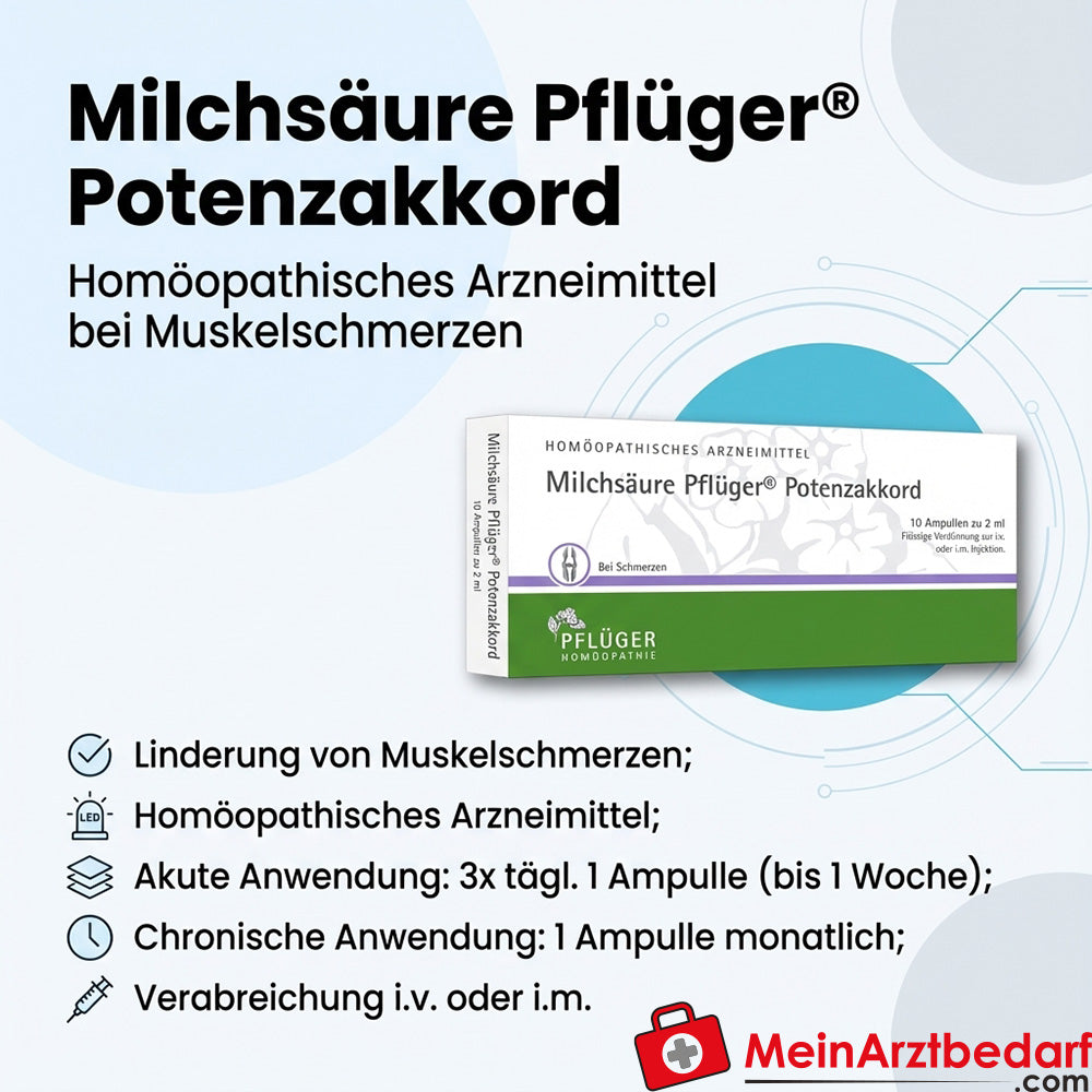 Pflüger Milchsäure Potenzakkord Acidum lacticum Dil. Ampullen 2 ml 10 Stück