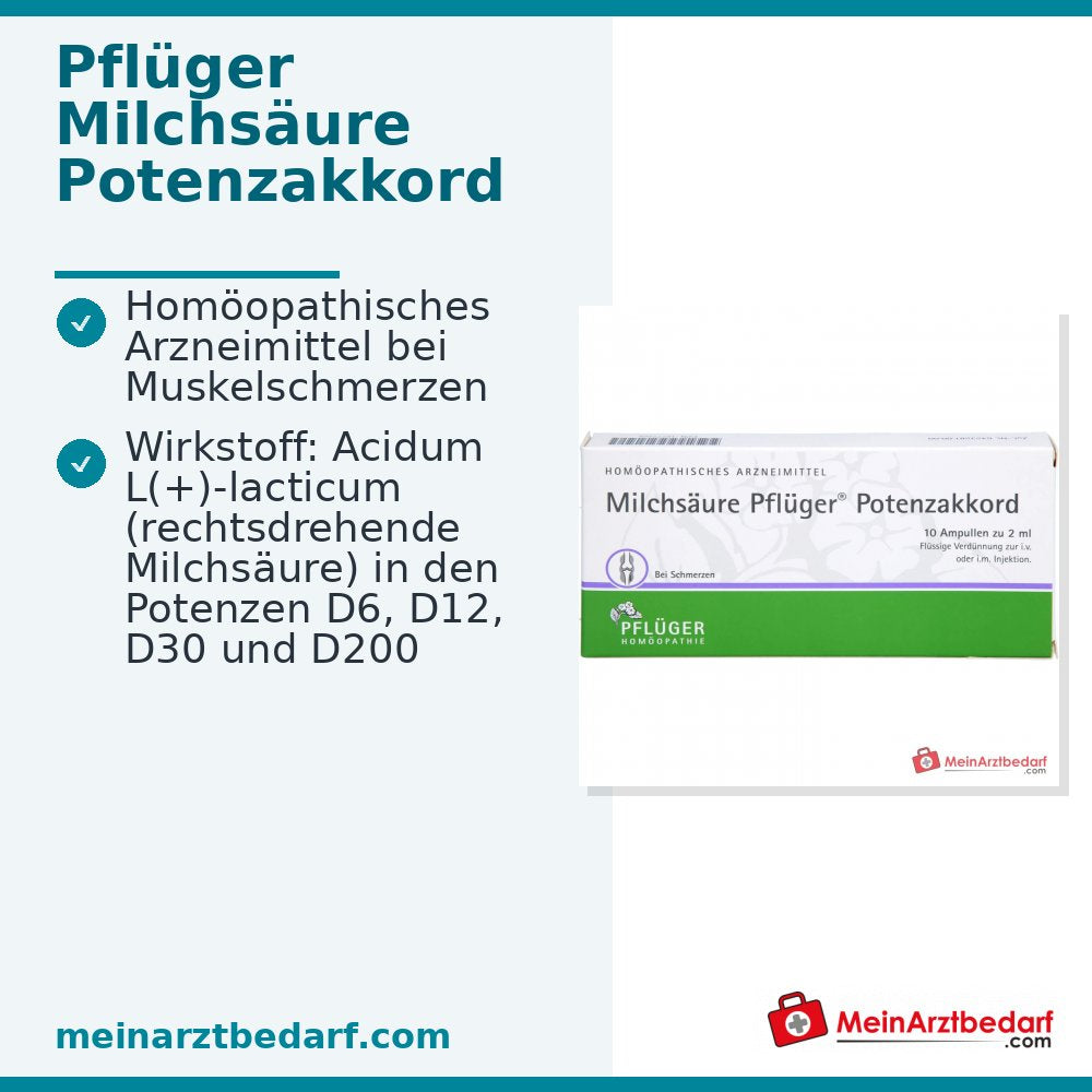 Pflüger Milchsäure Potenzakkord Acidum lacticum Dil. Ampullen 2 ml 10 Stück