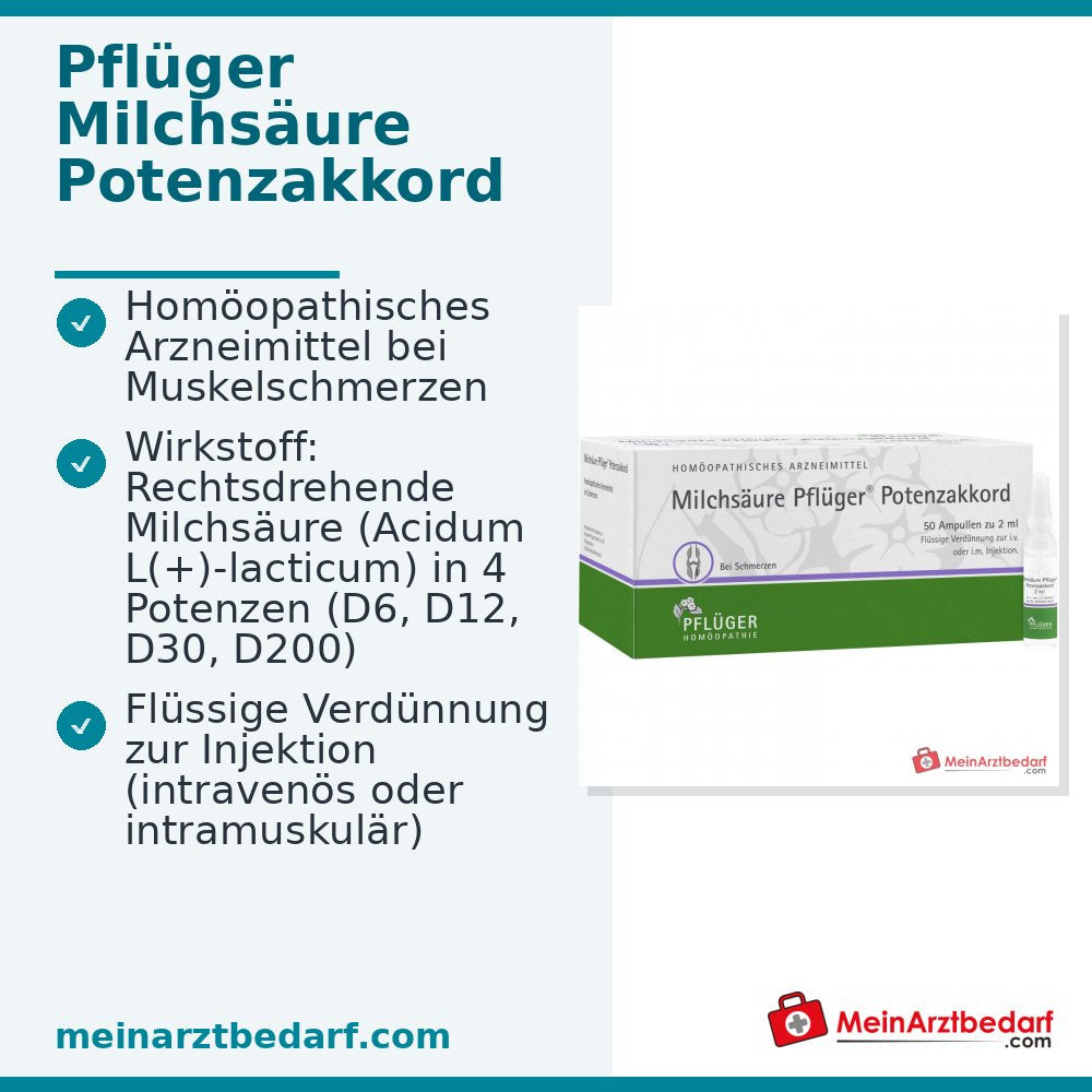Ampollas Diluidas de Potencia Ácido Láctico Acuerdo Acidum lacticum Pflüger 2 ml 10 Piezas