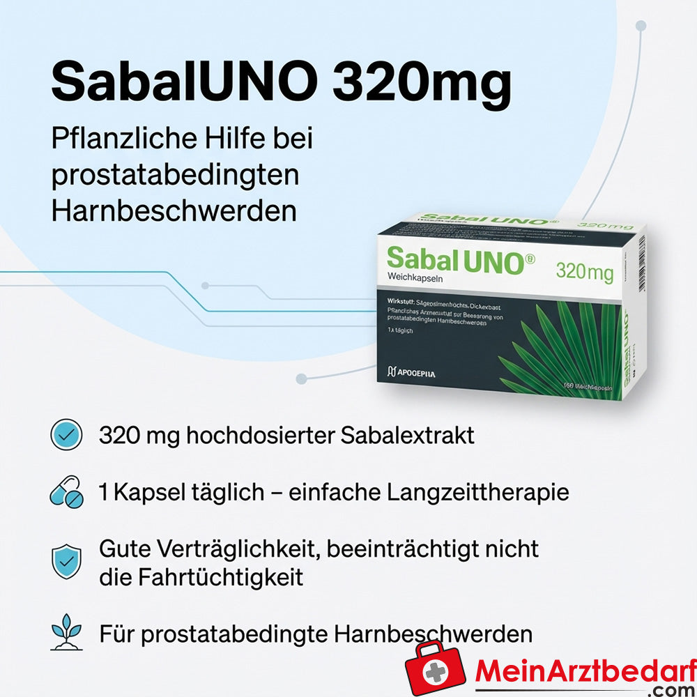 SabalUNO Sabalextrakt 320 mg Weichkapseln 120 Stück