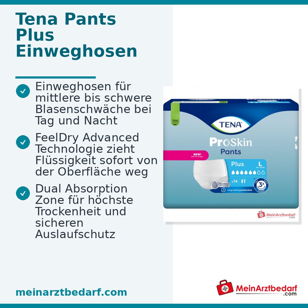 TENA Pants Plus Large Einweg-Pants L Hüftumfang 100–135 cm 4x14 Stück