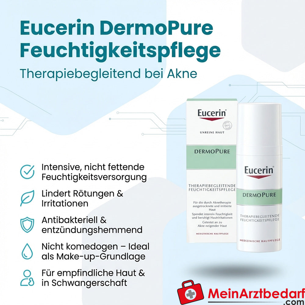 Eucerin DermoPure terapia-idratante di accompagnamento per la terapia dell'acne Crema 50 ml