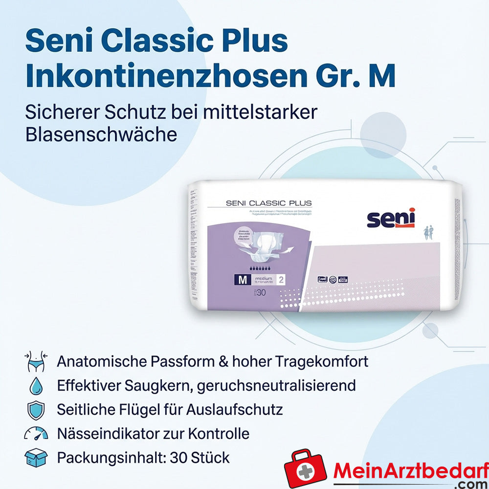 Spodnie do inkontynencji Seni Classic Plus rozmiar M 30 sztuk