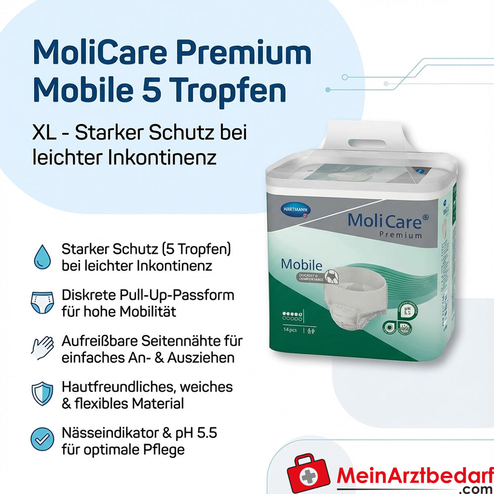 MoliCare Premium Mobile 5 Tropfen Einweg-Inkontinenzslip XL