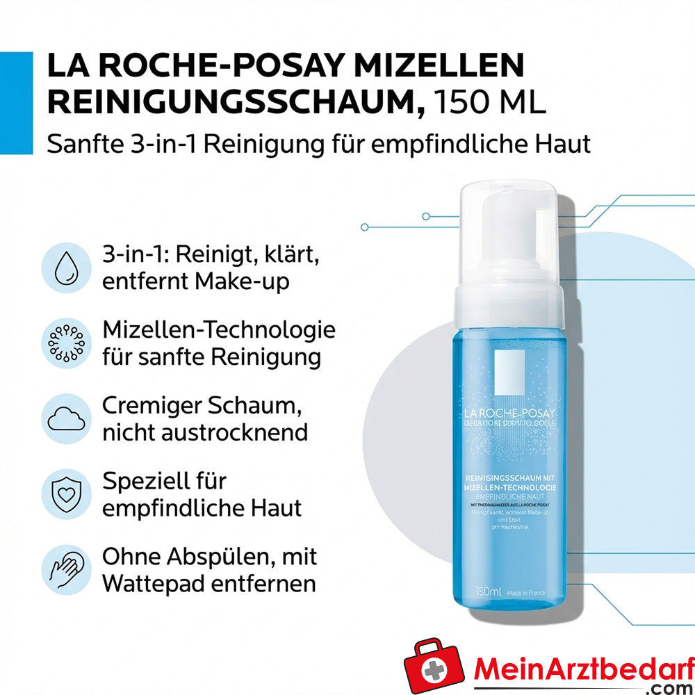 La Roche Espuma Limpiadora Micelar 3 en 1 150 ml