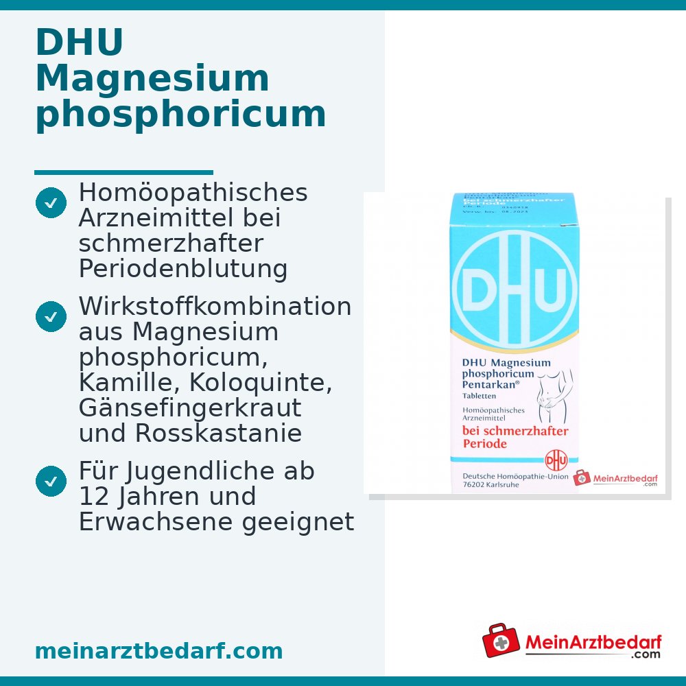 DHU Magnesium phosphoricum Pentarkan Magnesium phosphoricum / Chamomilla / Colocynthis / Potentilla anserina / Aesculus Tabletten, 80 St.
