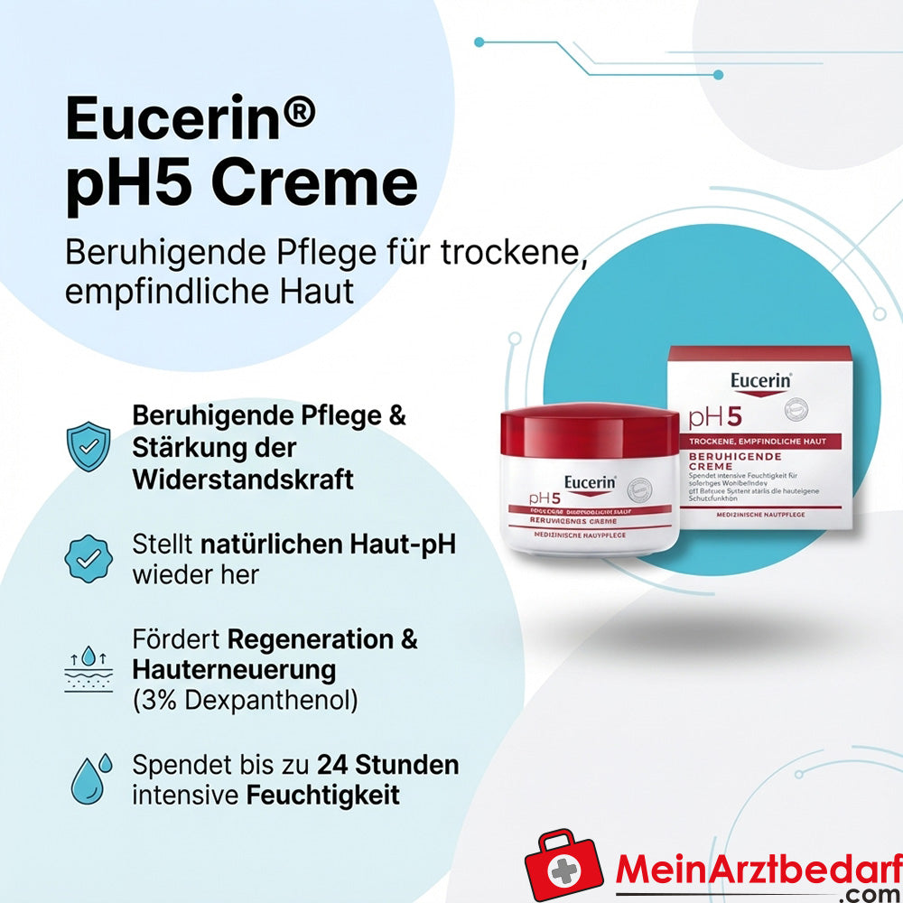 Eucerin pH5 Krem 3% dekspantenol do twarzy i ciała 75 ml