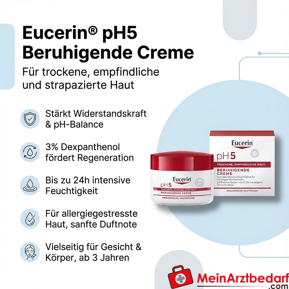 Eucerin pH5 Krem 3% dekspantenol do twarzy i ciała 75 ml